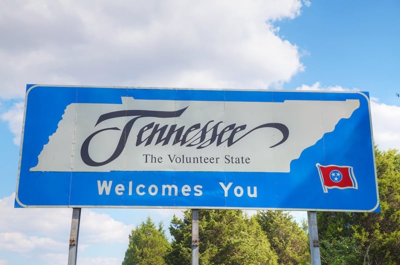 Welcome to Tennessee sign