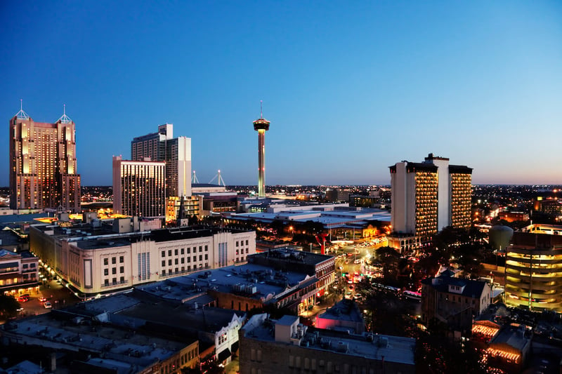 San Antonio skyline at night