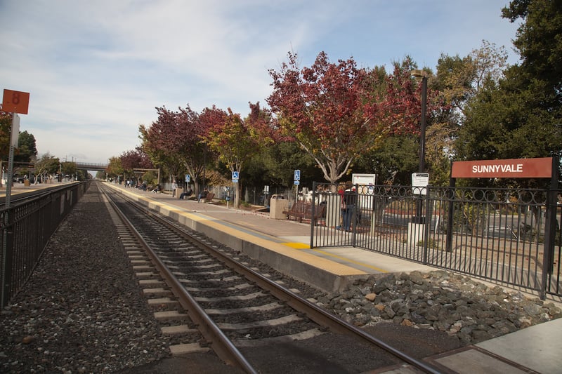 Train Station in Sunnyvale, California.-1