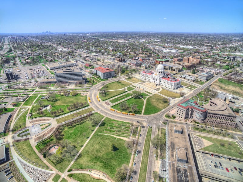 St Paul Aerial shot