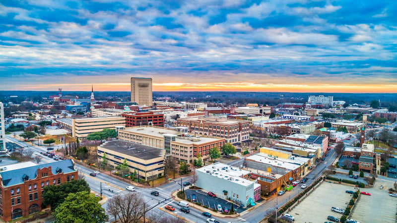 Spartanburg aerial shot