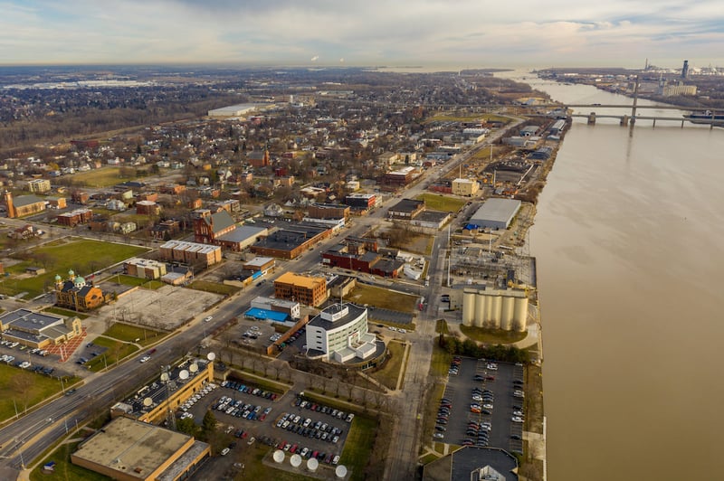 Toledo riverfront