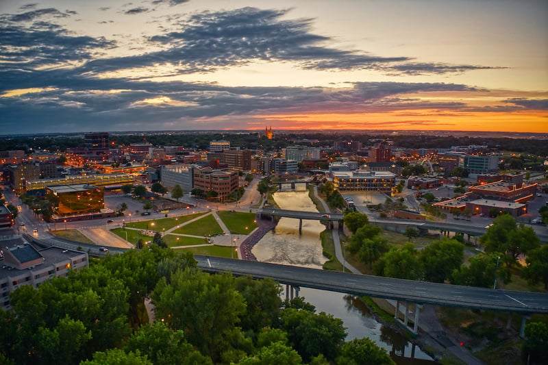 Sioux Falls at night