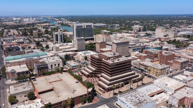 downtown city center of Stockton