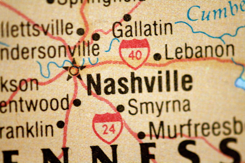 Nashville map