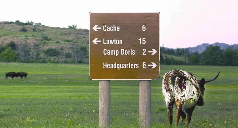 Oklahoma road sign