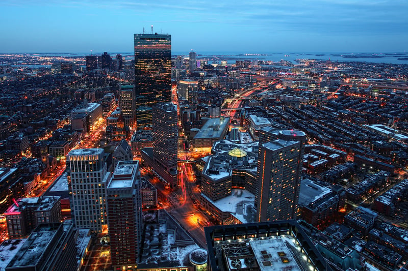 Boston at night