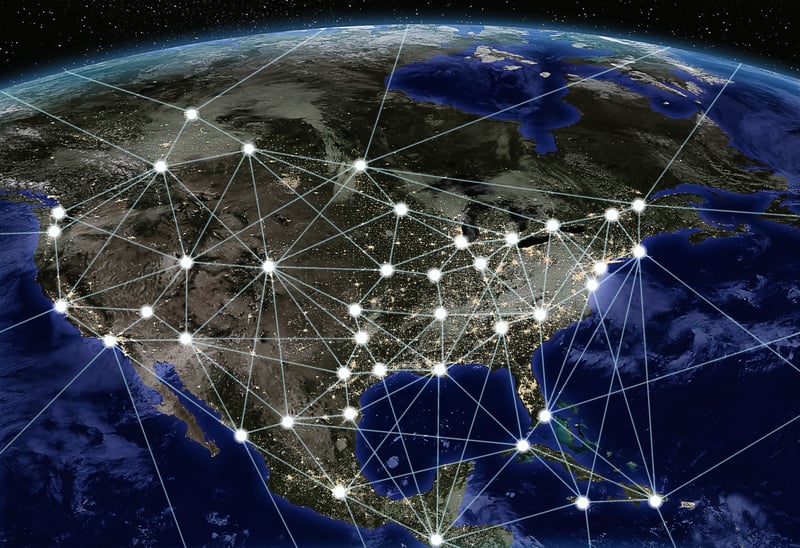 Connected network map