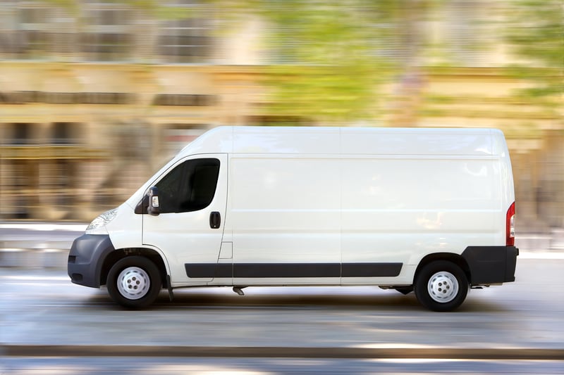 White sprinter van