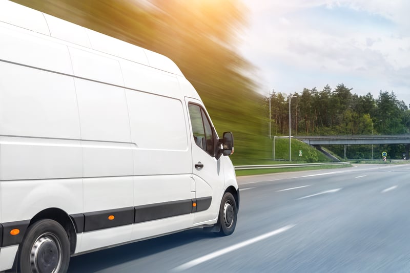 sprinter van on highway