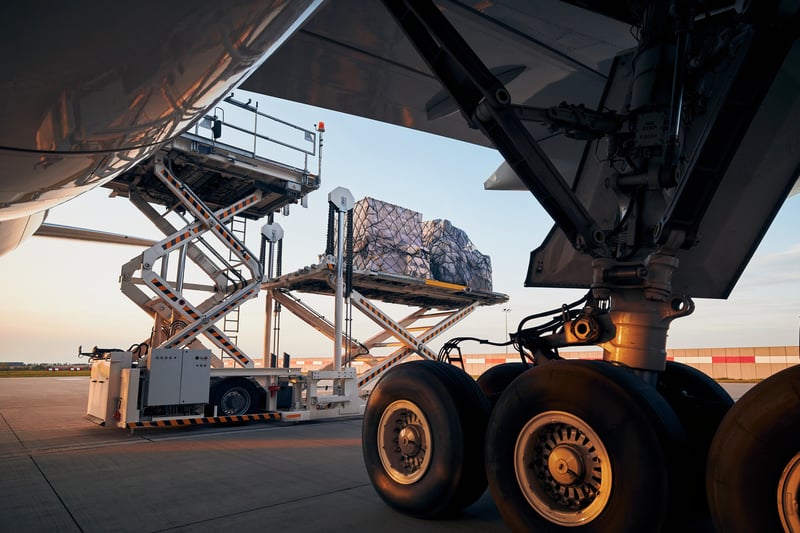 Air Cargo being loaded