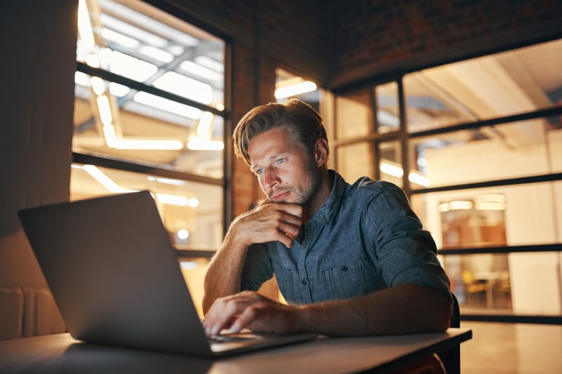 Man working at computer