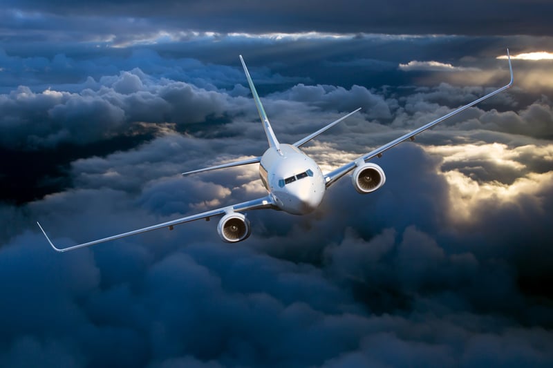 Plane flying at night