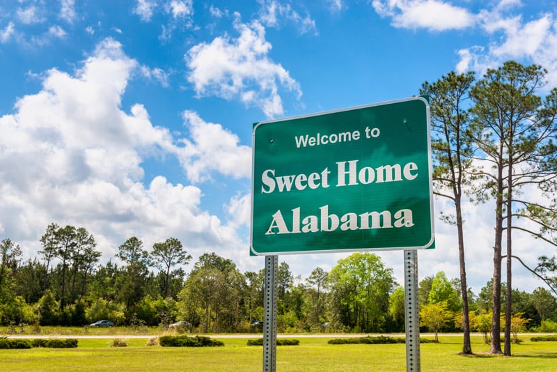 sweet home Alabama road sign